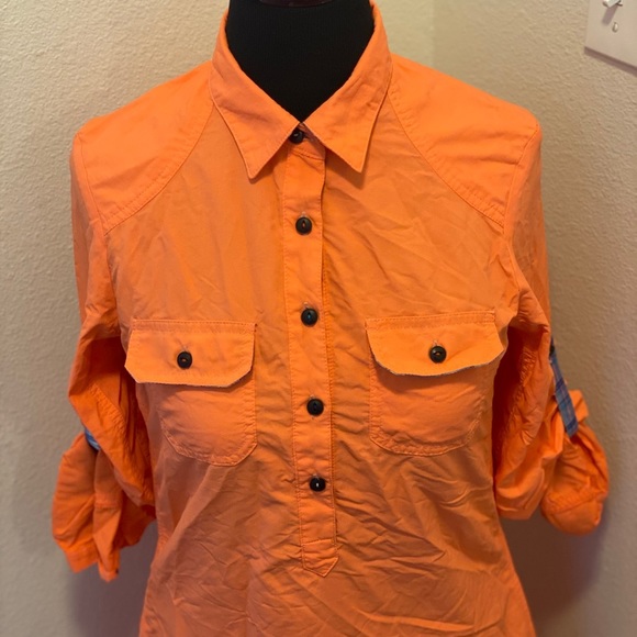 2 FOR $20 Kuhl Neon Orange Shirt Dress Size S Small - Picture 2 of 5